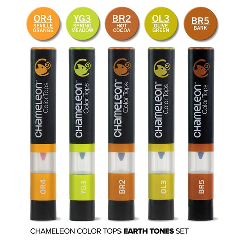 CHAMELEON 5-PEN TOPS EARTH TONES SET