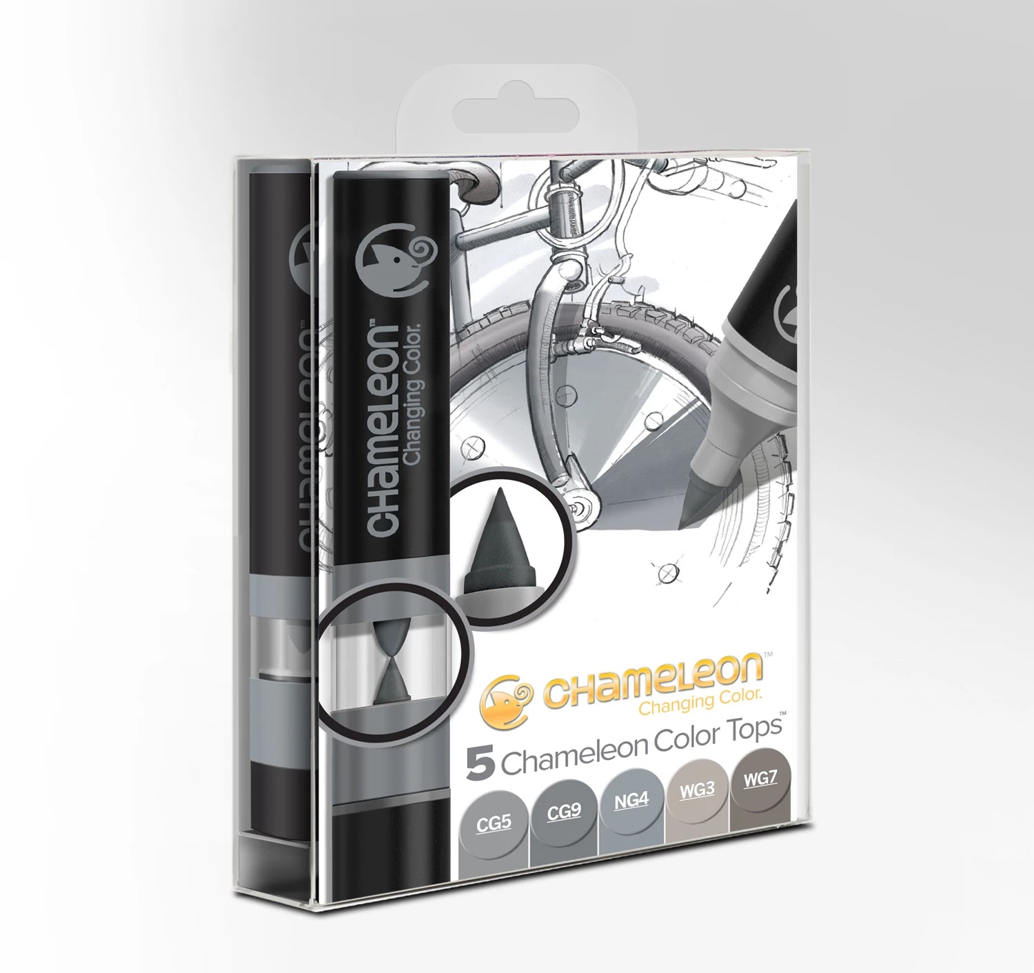 CHAMELEON 5-PEN TOPS GRAY TONES SET