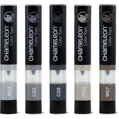 CHAMELEON 5-PEN TOPS GRAY TONES SET