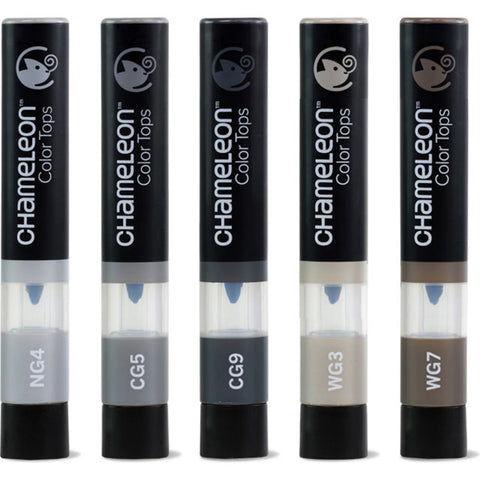 CHAMELEON 5-PEN TOPS GRAY TONES SET