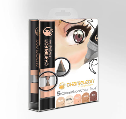 CHAMELEON 5-PEN TOPS SKIN TONES SET