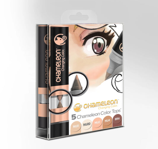 CHAMELEON 5-PEN TOPS SKIN TONES SET