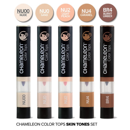 CHAMELEON 5-PEN TOPS SKIN TONES SET