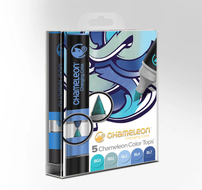 CHAMELEON 5-PEN TOPS BLUE TONES SET
