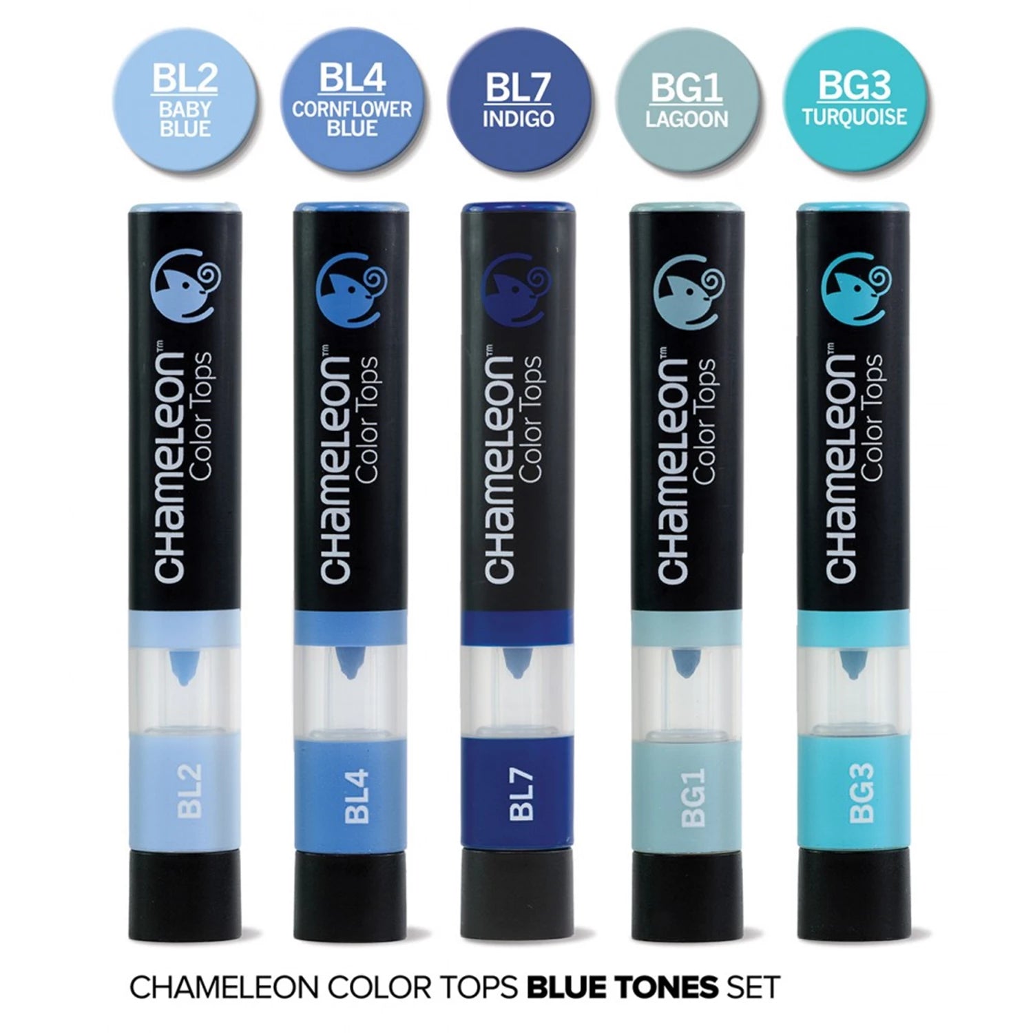 CHAMELEON 5-PEN TOPS BLUE TONES SET