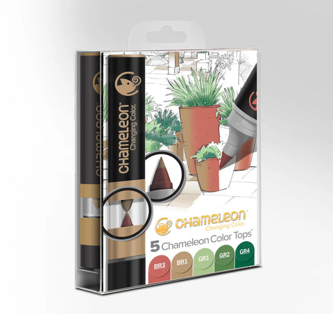 CHAMELEON 5-PEN TOPS NATURE TONES SET