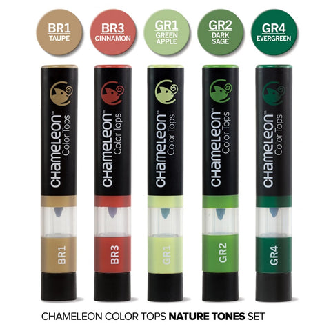 CHAMELEON 5-PEN TOPS NATURE TONES SET