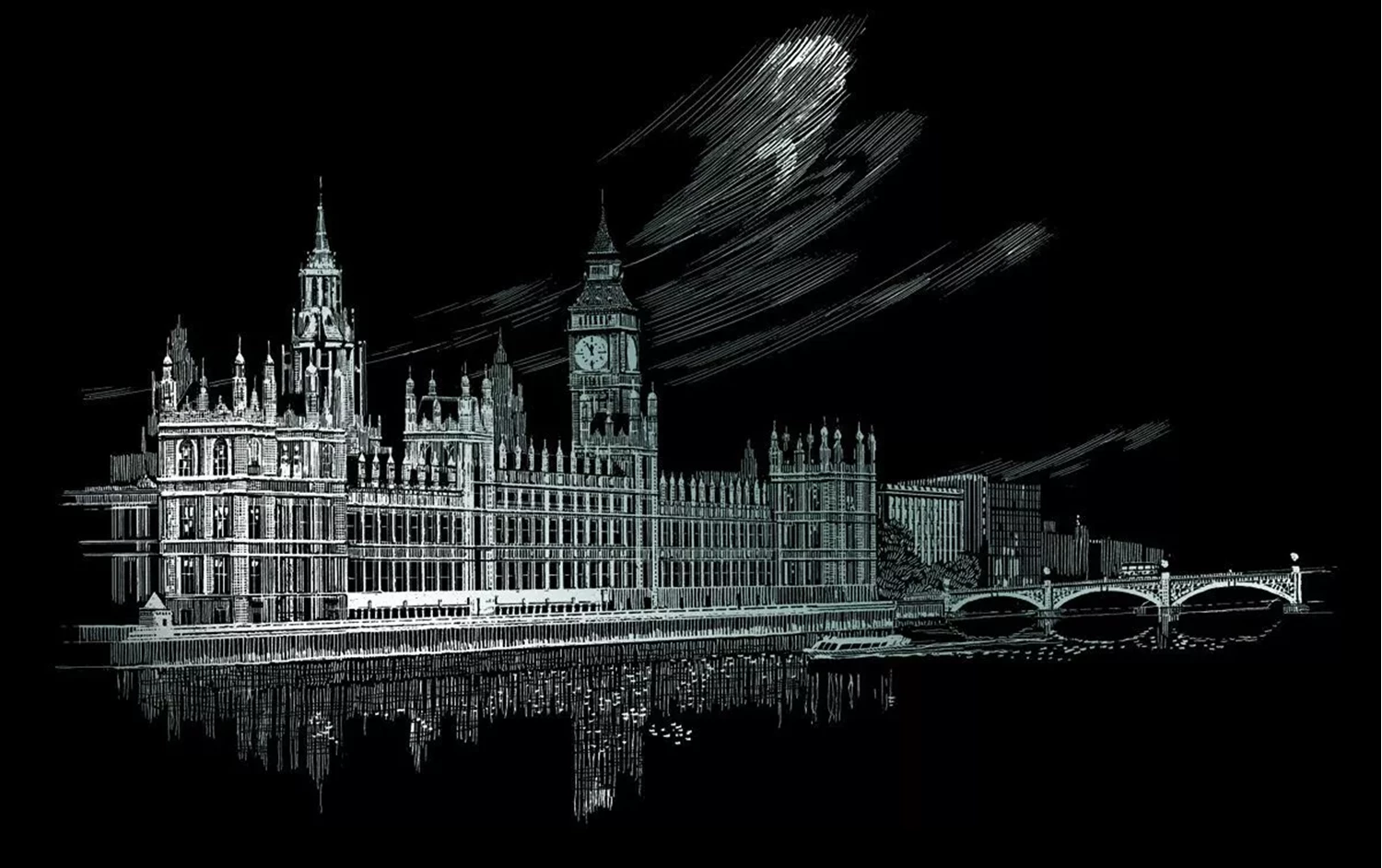 R&L GRAVURES D'ART ALU MON. CELEBRES LE PARLEMENT DE LONDRES