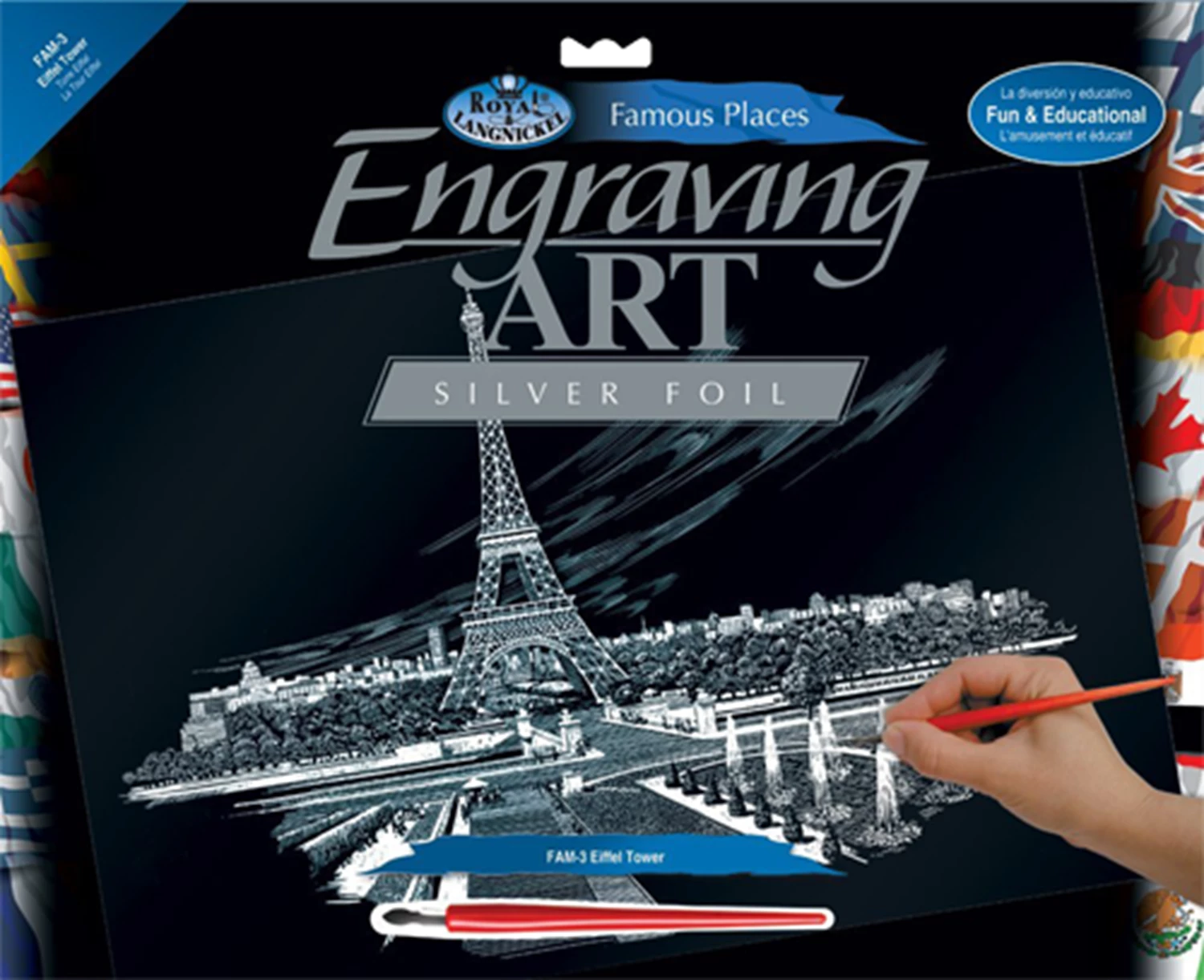 R&L GRAVURES D'ART ALU MON. CELEBRES LA TOUR EIFFEL 40X32.4C