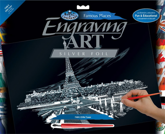 R&L GRAVURES D'ART ALU MON. CELEBRES LA TOUR EIFFEL 40X32.4C