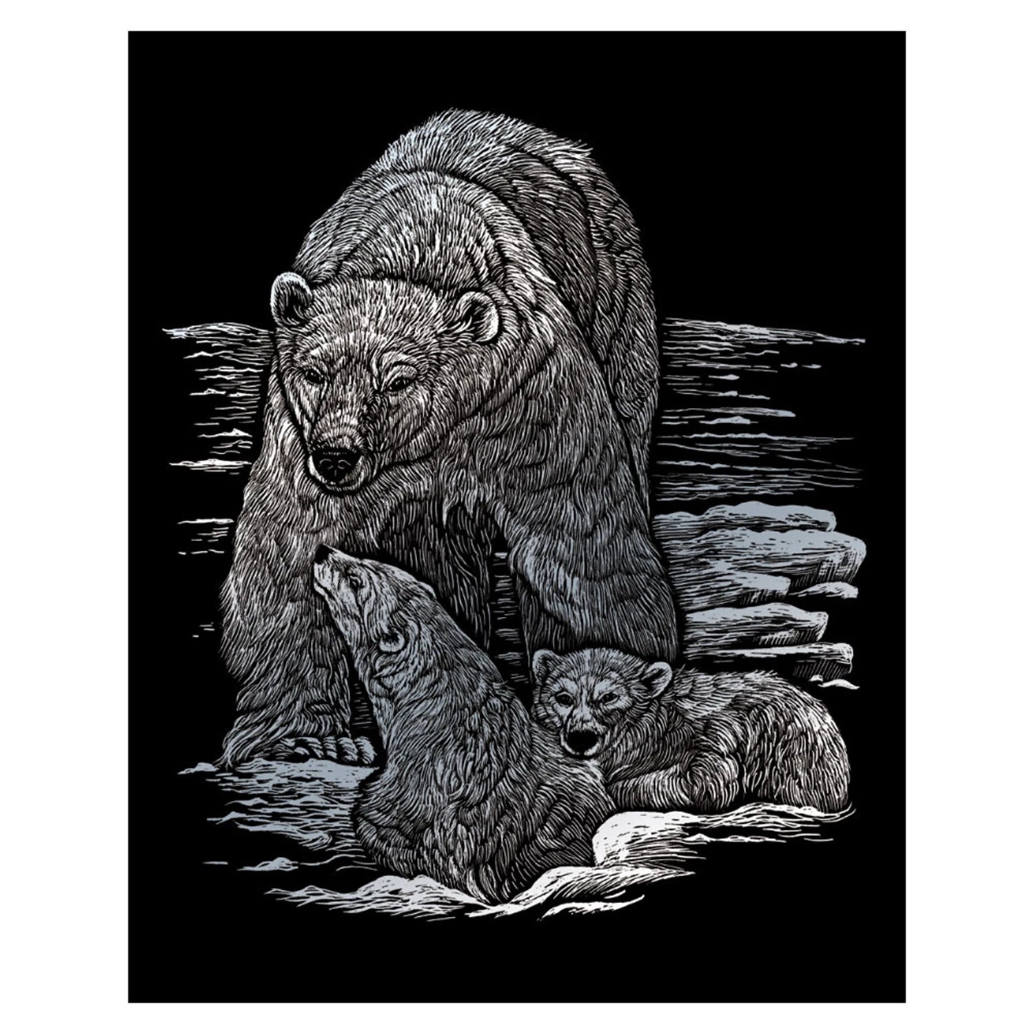 R&L GRAVURES D'ART STD ARGENT L'OURS POLAIRE 21.3X29.5CM