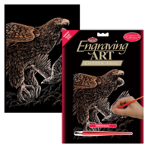 R&L GRAVURES D'ART STD CUIVRE FAUCON 21.3X29.5CM