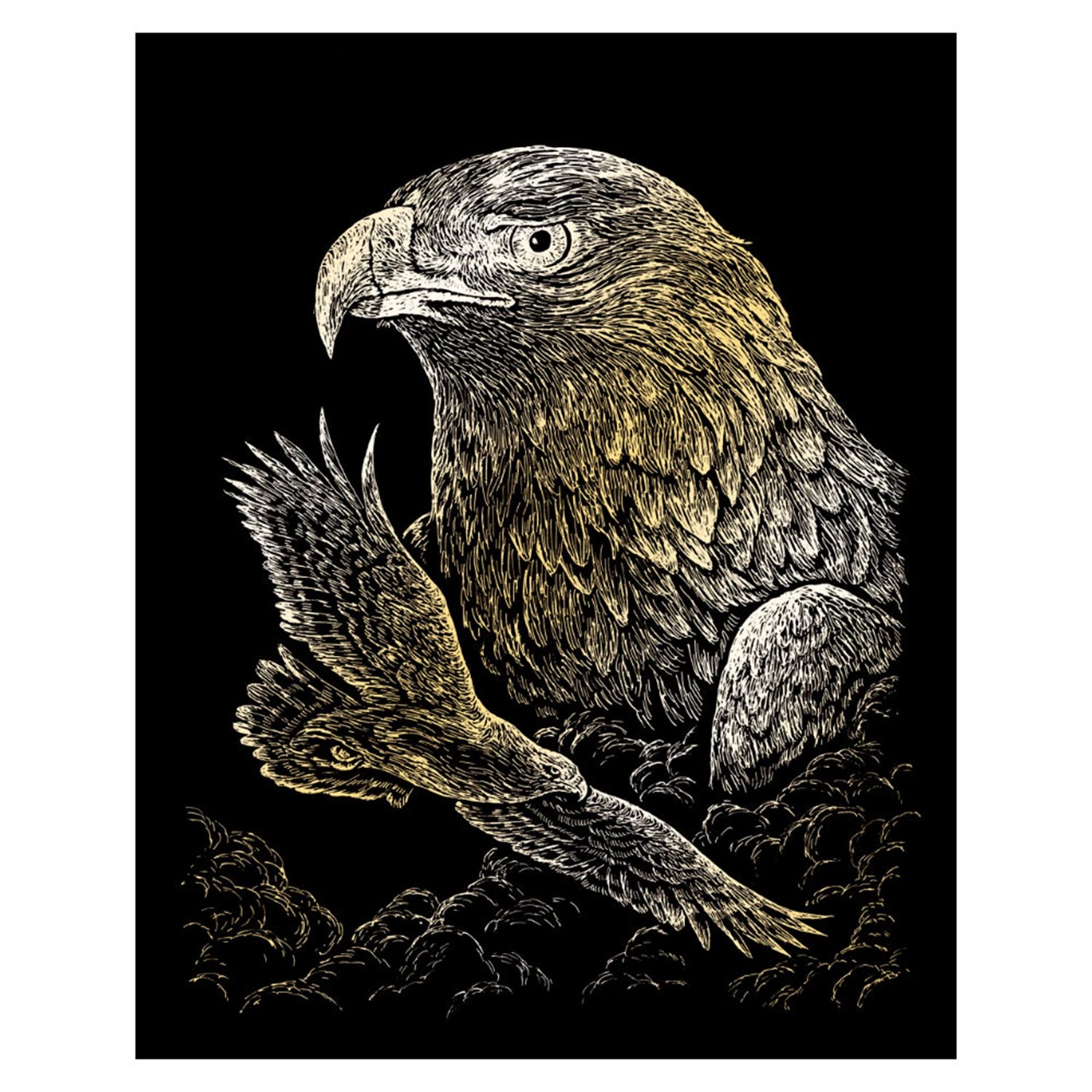 R&L GRAVURES D'ART STD OR LES AIGLES 21.3X29.5CM