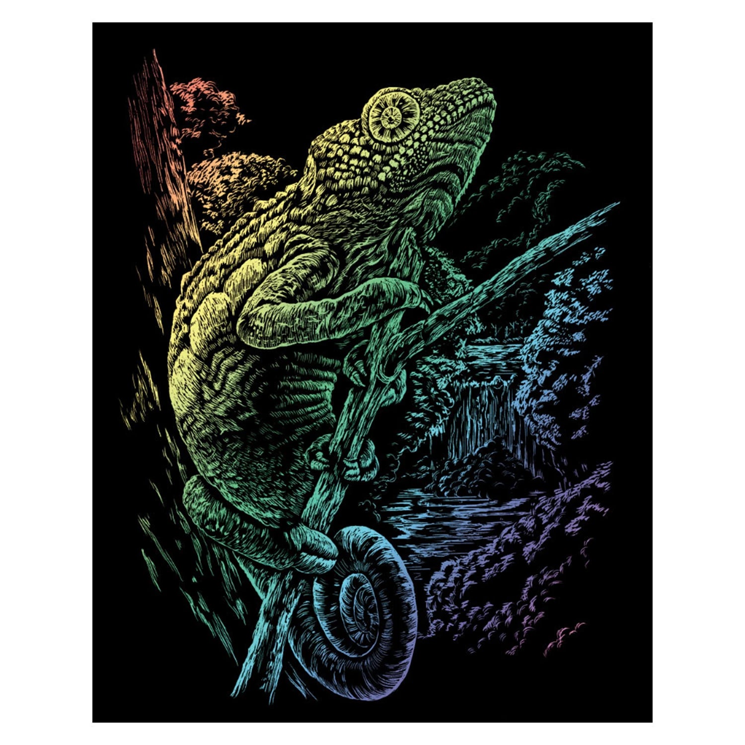 R&L GRAVURES D'ART STD ARC-EN-CIEL CAMELEONS 21.3X29.5CM