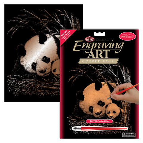 R&L GRAVURES D'ART STD CUIVRE MAMAN PANDA & SON PETIT 21.3X2