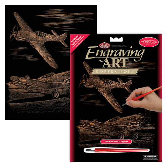R&L GRAVURES D'ART STD CUIVRE AVION DE CHASSE WWII 21.3X29.5