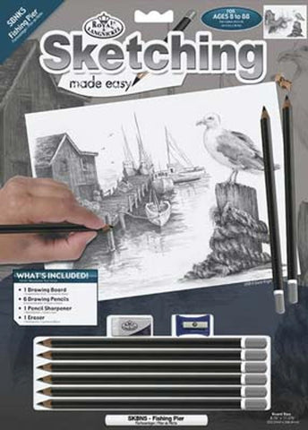 R&L SKETCHING STD JETEE EN BORD DE MER 24X33CM