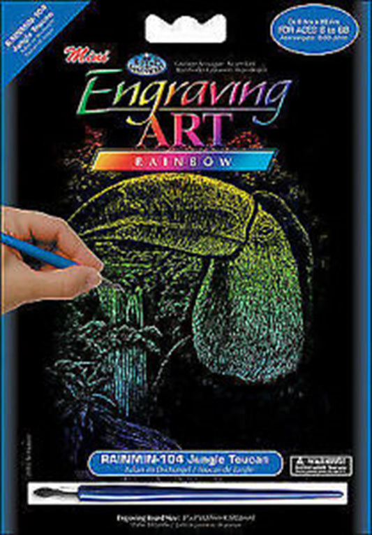 R&L GRAVURES D'ART MINI ARC-EN-CIEL TOUCAN 14X20CM