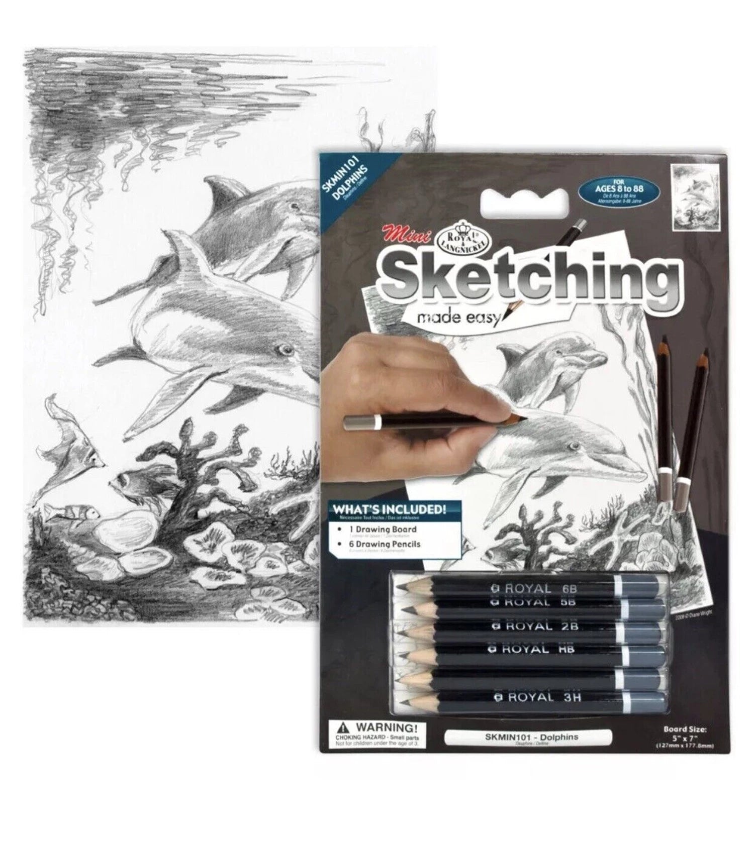 R&L SKETCHING MNI LES DAUPHINS 14X20CM