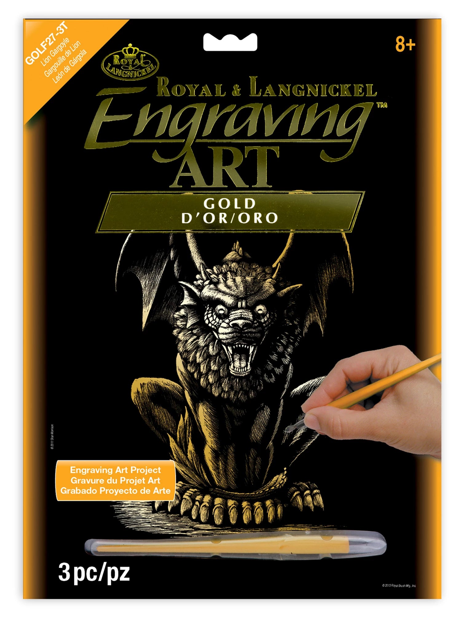 R&L GRAVURES D'ART STD OR GARGOUILLE DE LION 21.3X29.5CM