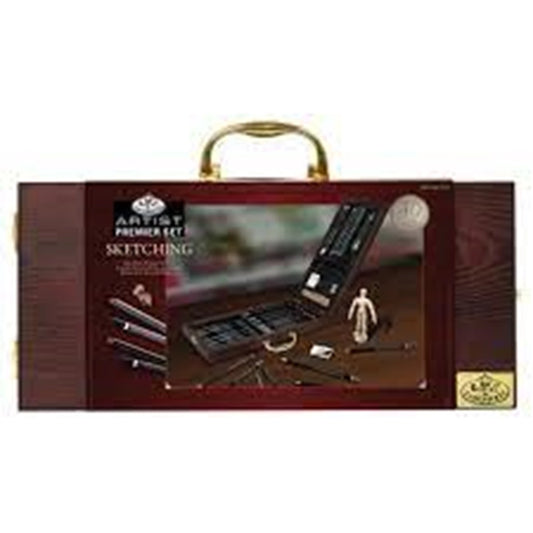 R&L COFFRET BOIS ESQUISSE 41PCS