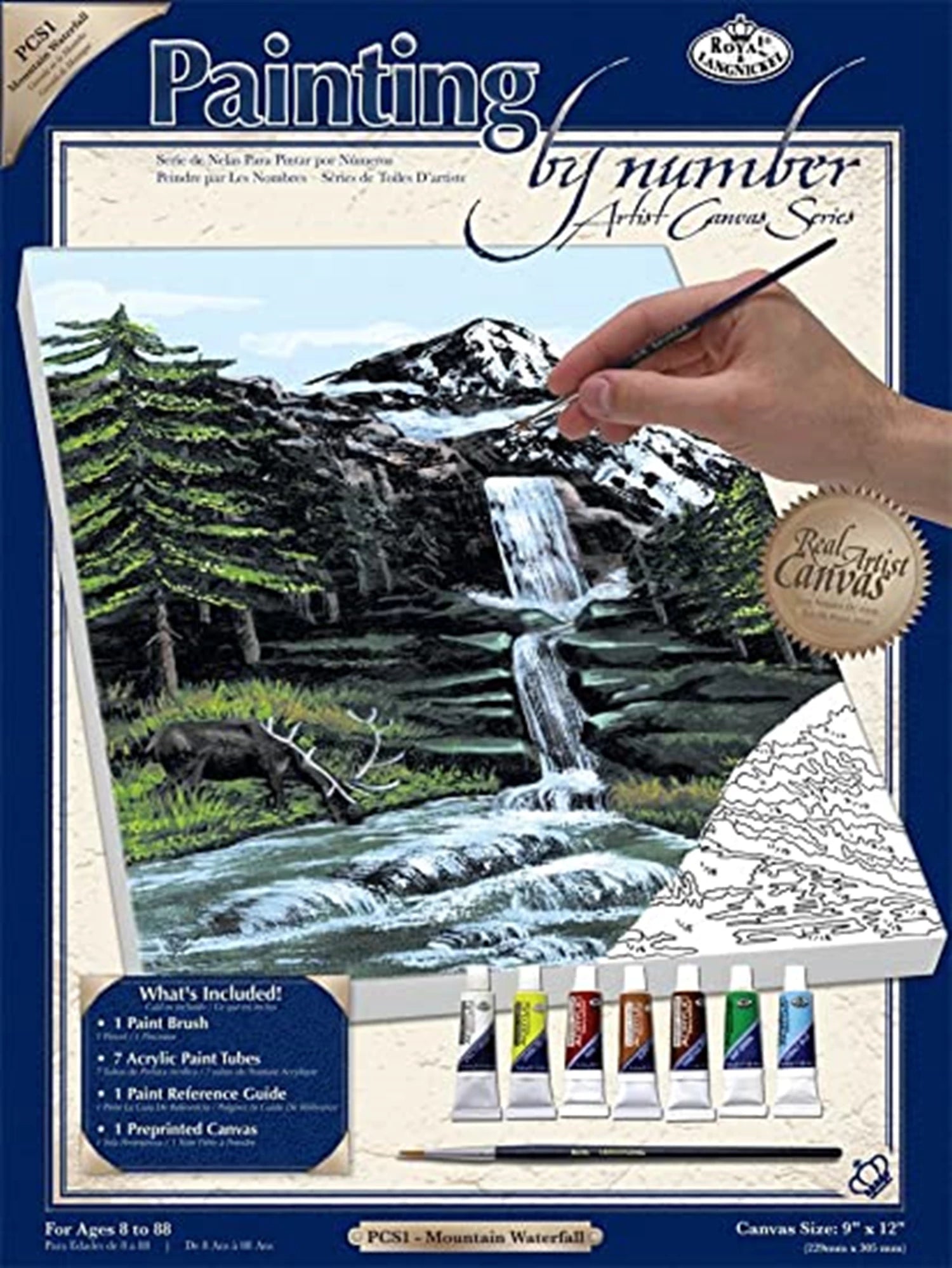 R&L PBN ARTIST CANVAS SERIES PM MOUNTAIN WATER