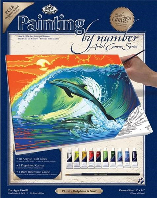 R&L PBN ARTIST CANVAS SERIES GM DAUPHIN SOUS LA VAGUE