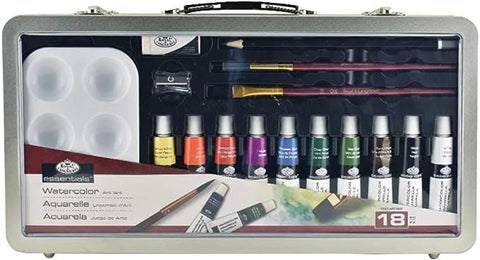 R&L COFFRET ALU 18PCS PEINTURE AQUARELLE