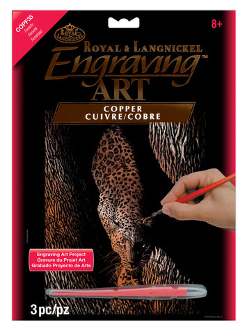 R&L GRAVURES D'ART STD CUIVRE JAGUAR A L'AFFUT 21.3X29.5CM