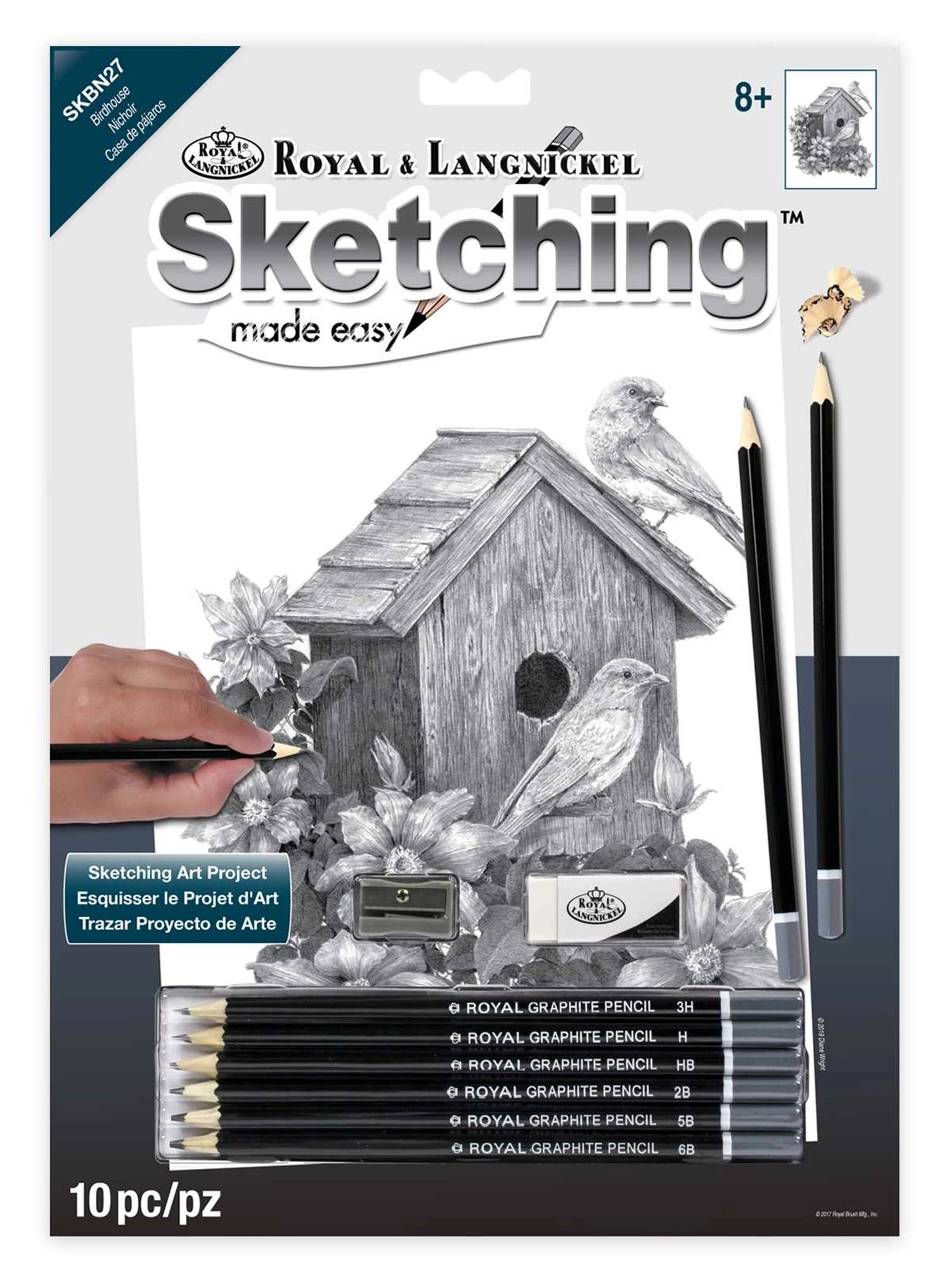 R&L SKETCHING STD CABANE A OISEAUX 24X33CM