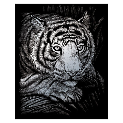 R&L GRAVURES D'ART STD ARGENT TIGRE BLANC 21.3X29.5CM