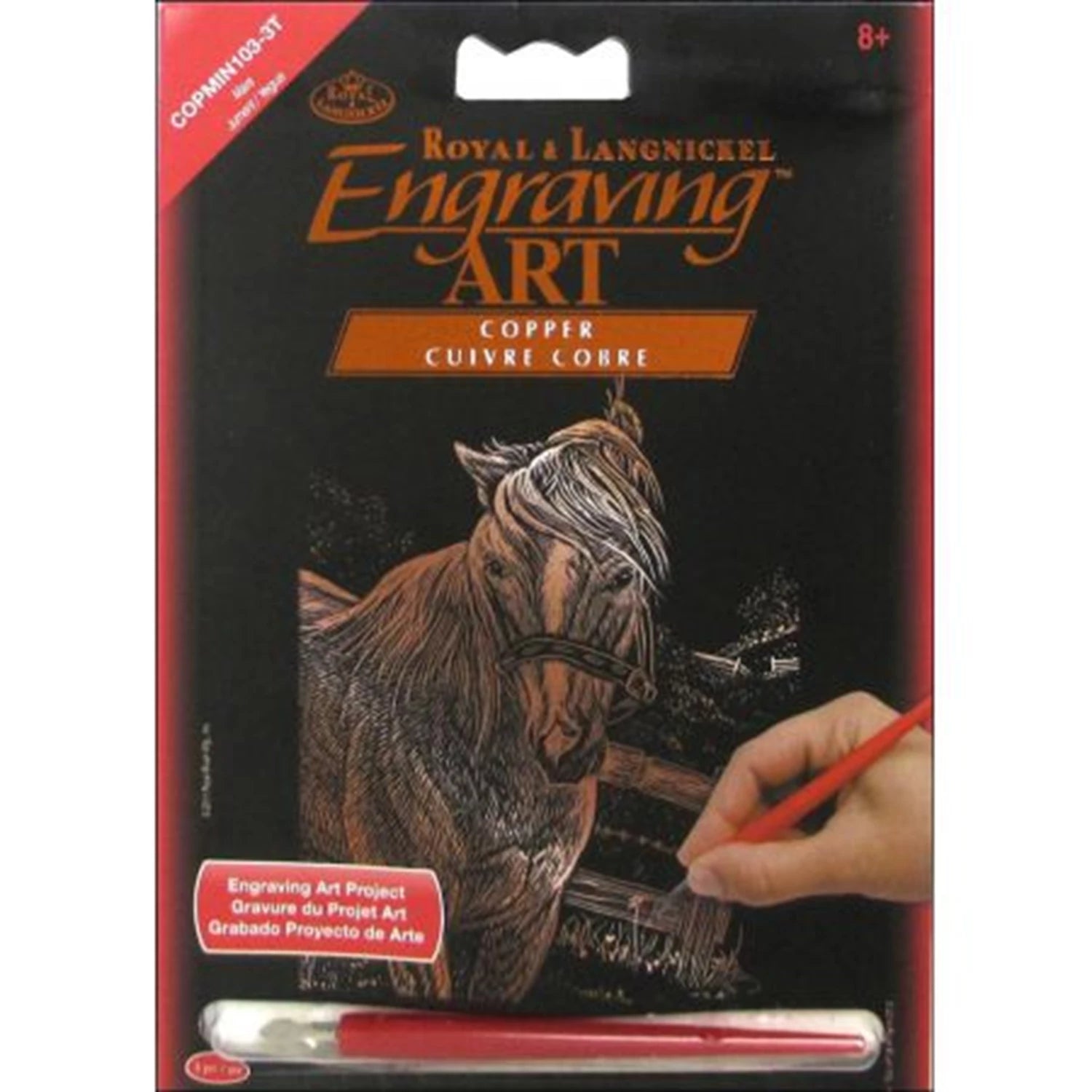 R&L GRAVURES D'ART MINI CUIVRE LA JUMENT 14X20CM