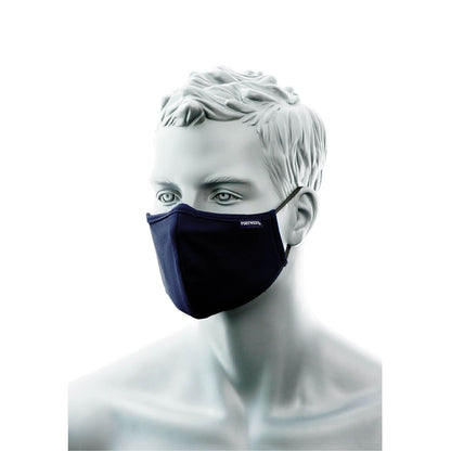 2-lagige Gesichtsmaske aus antimikrobiellem Gewebe mit Nasenband (Pk25)