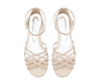Joy Tanzschuhe in Beige Microfaser