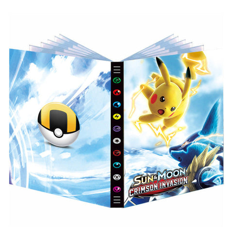 Cartoon 9 Pocket 432 Karten Pokemon Album Buch Anime Kartenspiel Pokémon Karten Sammlung Halter Binder Ordner Top Spielzeug Geschenk für Kinder