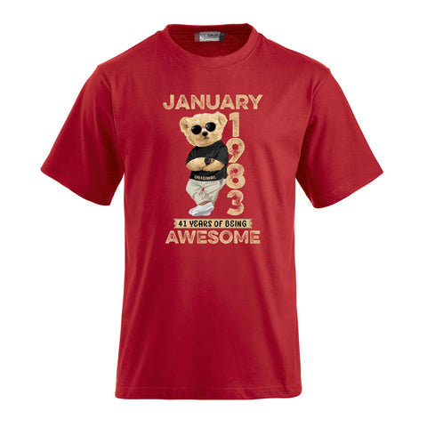 Classic T-Shirt, Personalisiert mit Geburtstag und Jahrgang – Ideal als Geschenk