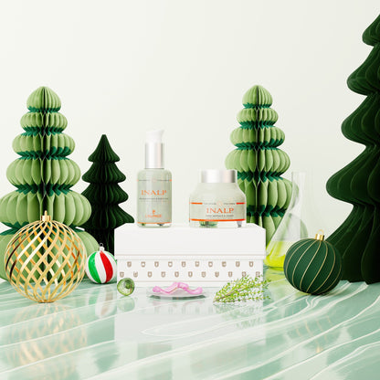 Set of Coffret Cadeau Crème Matifiante en Lissante + Sérum Matifiant en Lissant INALP