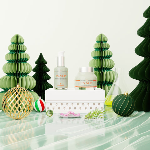 Set of Coffret Cadeau Crème Matifiante en Lissante + Sérum Matifiant en Lissant INALP