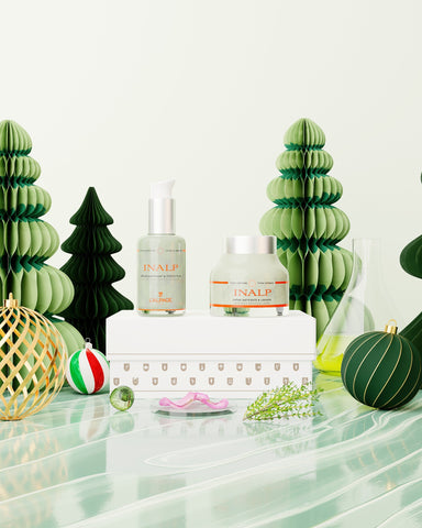 Set of Coffret Cadeau Crème Matifiante en Lissante + Sérum Matifiant en Lissant INALP