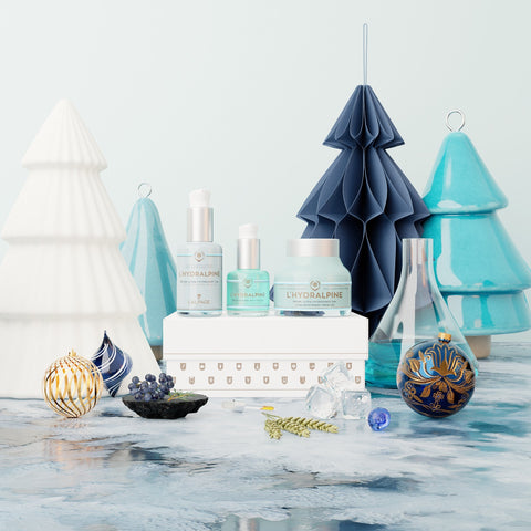 Set ou Coffret Gåvor Kräm Ansikte Fuktgivande 24h + Serum Ansikte Fuktgivande 24h + Serum Ögon Anti-Påse L'HYDRALPINE