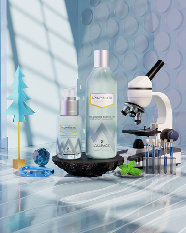 Set ou Coffret Cadeau Soin DUO Gel Soin Complet Hydratant + Gel Douche Energisant L'ALPINISTE