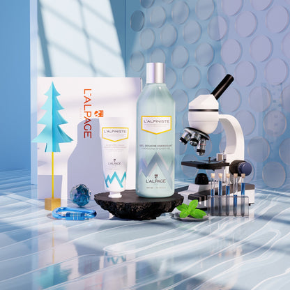 Set ou Coffret Cadeau Soin DUO Baume Après-Rasage Apaisant + Gel Douche Energisant L'ALPINISTE
