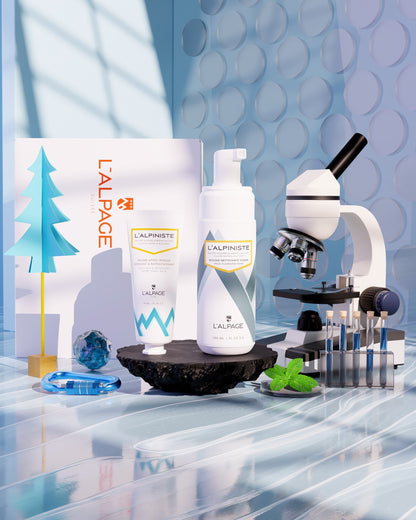 Set ou Coffret Cadeau Soin DUO Baume Après-Rasage Apaisant + Mousse Nettoyante L'ALPINISTE