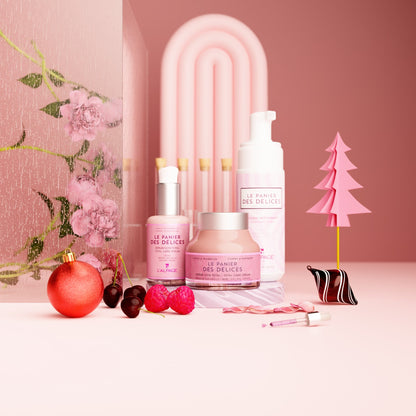 Set eller Gaveeske TRIO Krem Pleie Total + Serum Pleie Total + Rensemousse LE PANIER DES Délices