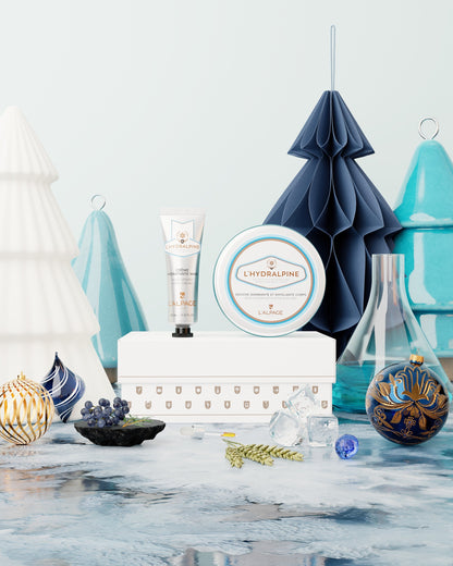 Set ou Coffret Cadeau Douche Gommante Exfoliante 200ml + Crème Main L'HYDRALPINE