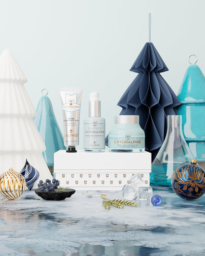 Set ou Coffret Cadeau Crème Visage Hydratante 24h + Sérum Visage Hydratante 24h + Crème Main L'HYDRALPINE