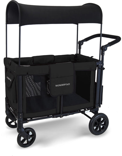 Wonderfold | Kinderwagen | Original Double Stroller Wagon | Black