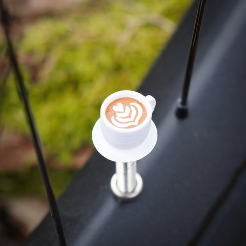 Piatto bianco caffè | Capsterpiece tappo di valvola