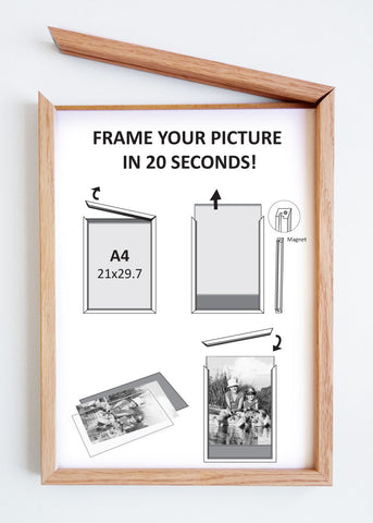 DEBEX Wechselrahmen 21x29,7cm H3201V210297 Holz, magnetisch Eiche