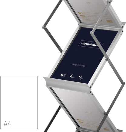 DEFLECTO Prospektständer A4, hoch 36100 6 Fächer, klappbar